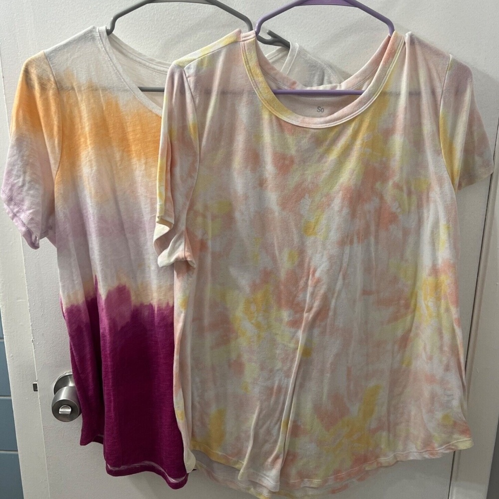 CLEARANCE! Sonoma/SO Set of 2 Women's Tie Dye T-shirts, size XL